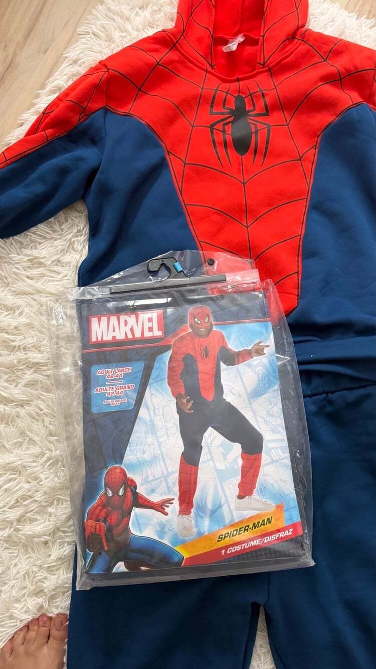 Marvel Costume Spider-Man adult size L for Halloween 2 pcs - Picture 2 of 4